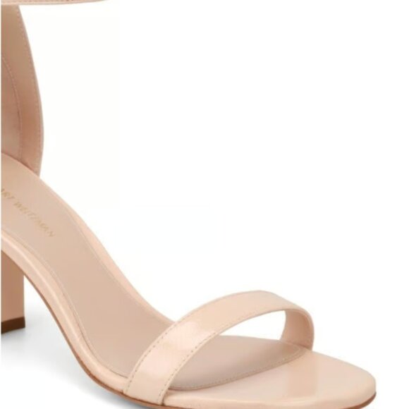 Stuart Weitzman 75 Lessnudist nude leather sandals EU 36/US 5.5 Brand New - Picture 10 of 10